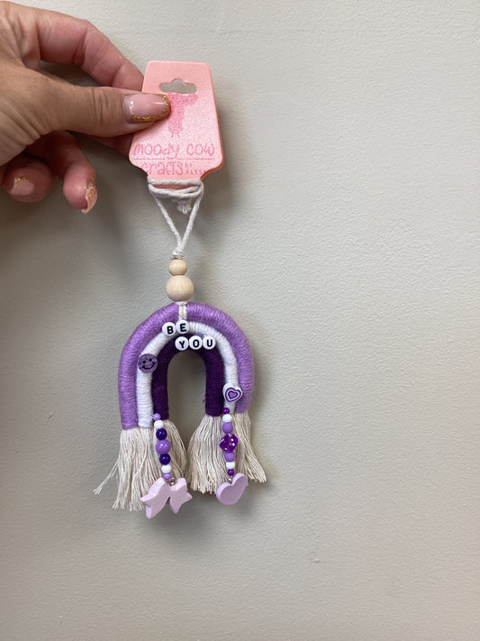 Be you purple rainbow car charm by Moody Cow Crafts