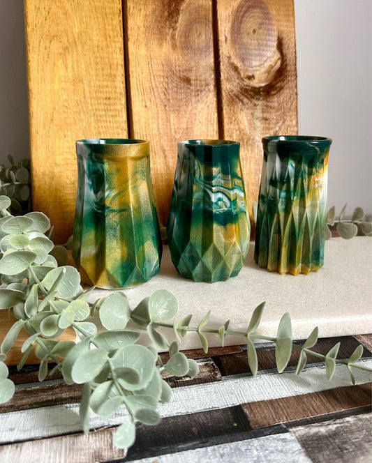 MesmeResin Vases - mismatched set