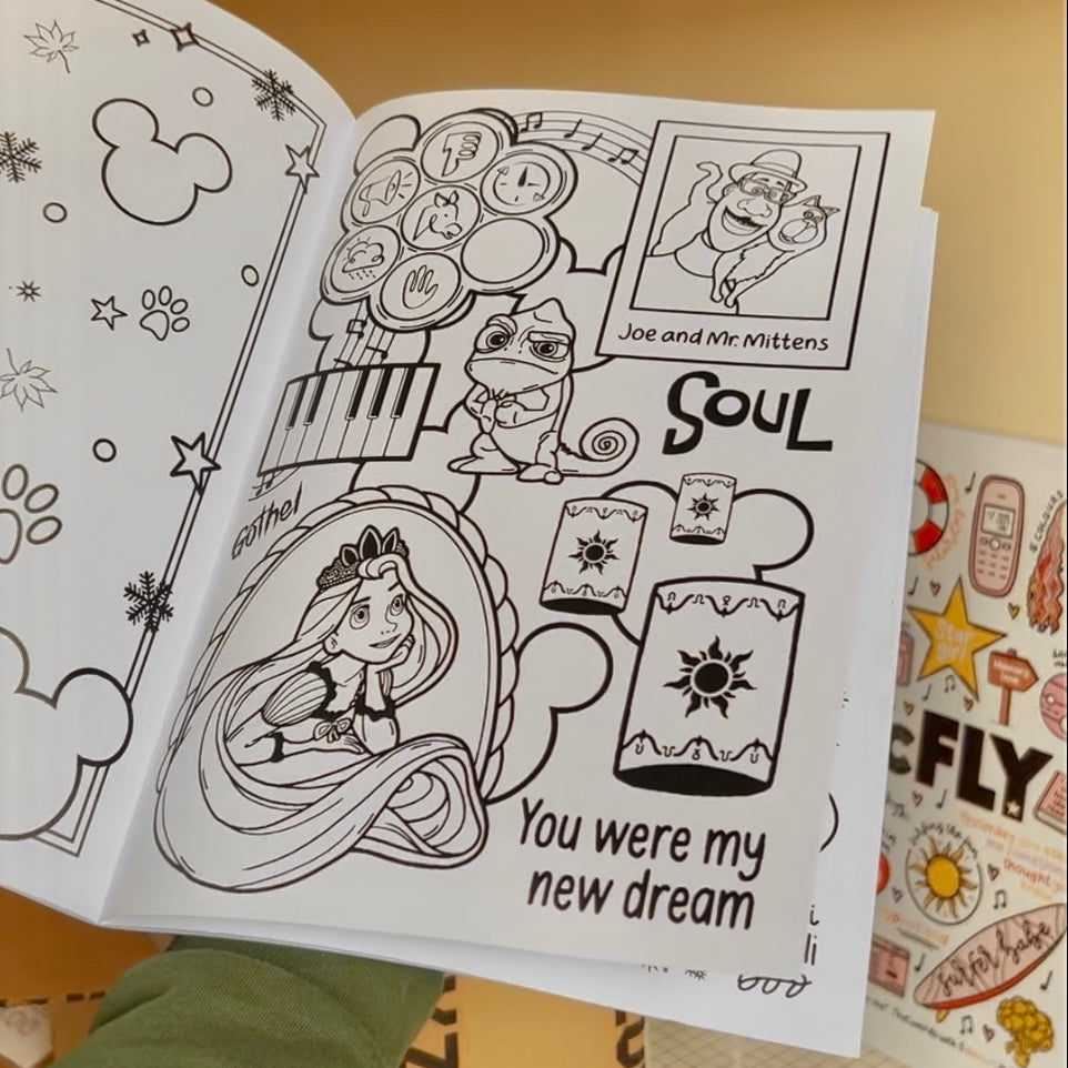 Disney colouring book by Destiny May Designs