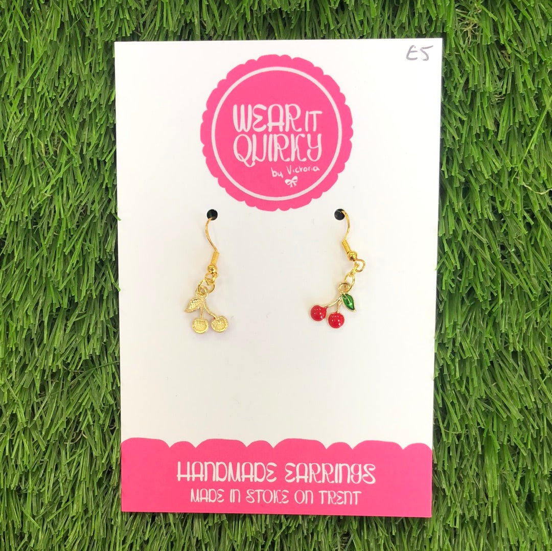 Wear It Quirky £5 Dangle Earrings - Cherries