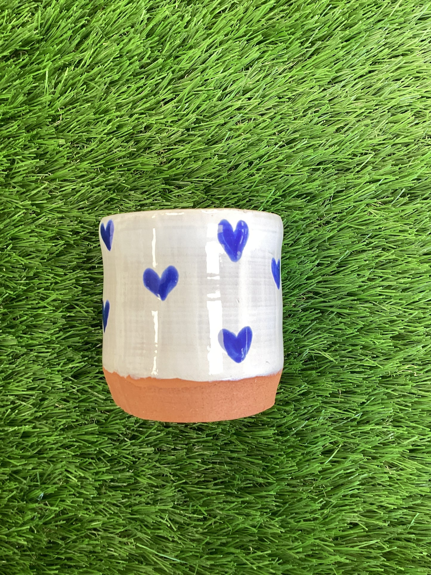 Chynhale Cermaics Blue Heart Pot