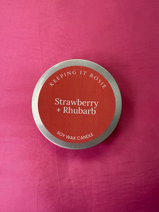 Strawberry & Rhubarb candle by Keeping It Rosie