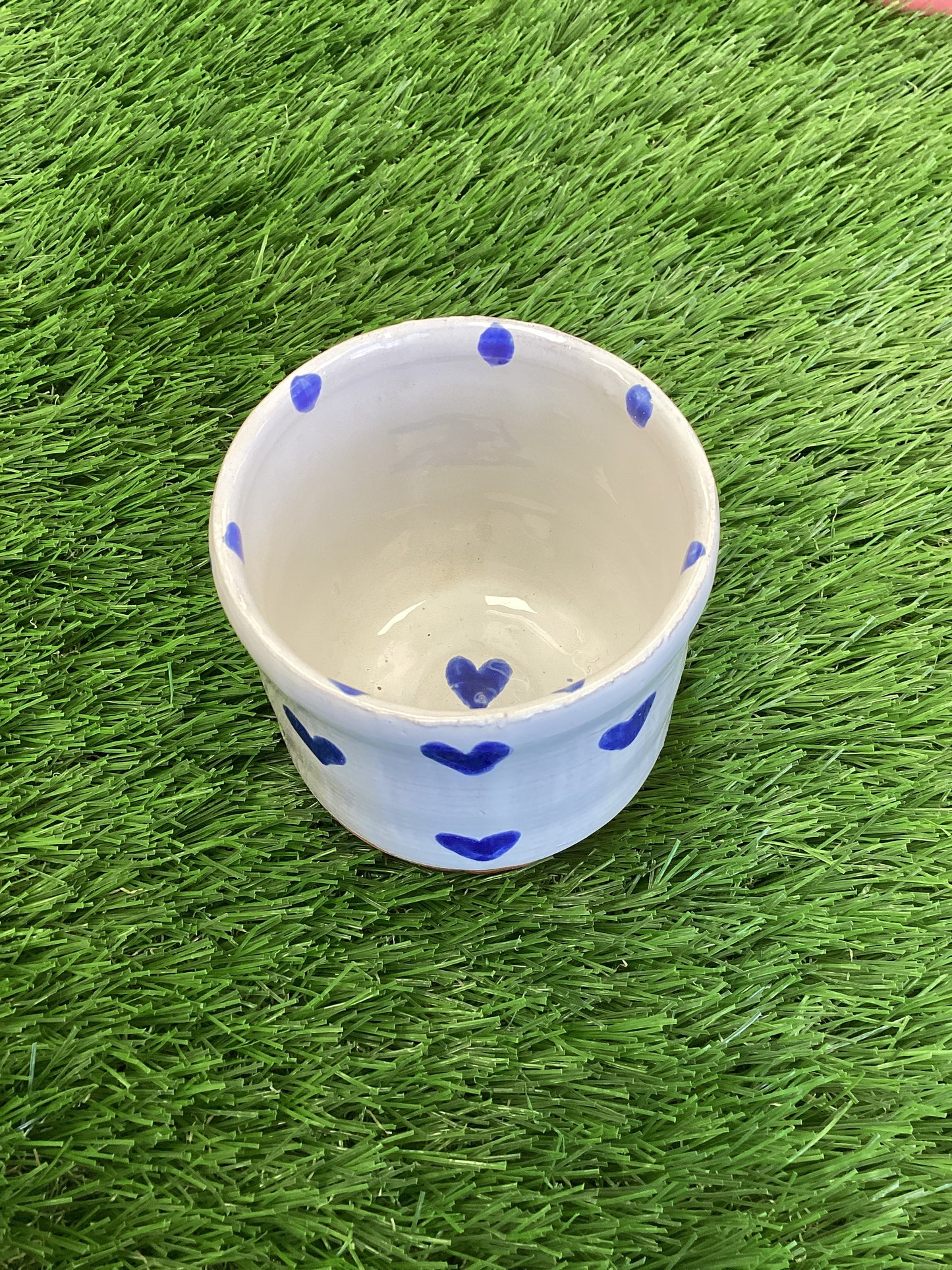 Chynhale Cermaics Blue Heart Pot