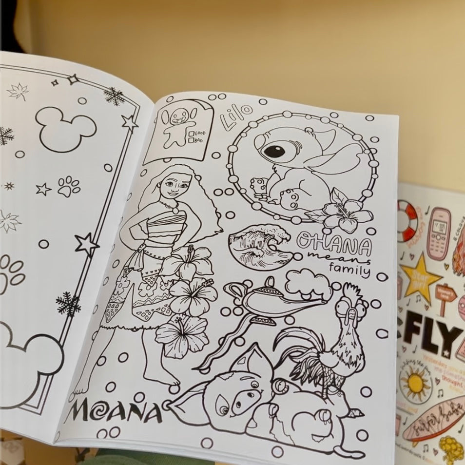 Disney colouring book by Destiny May Designs