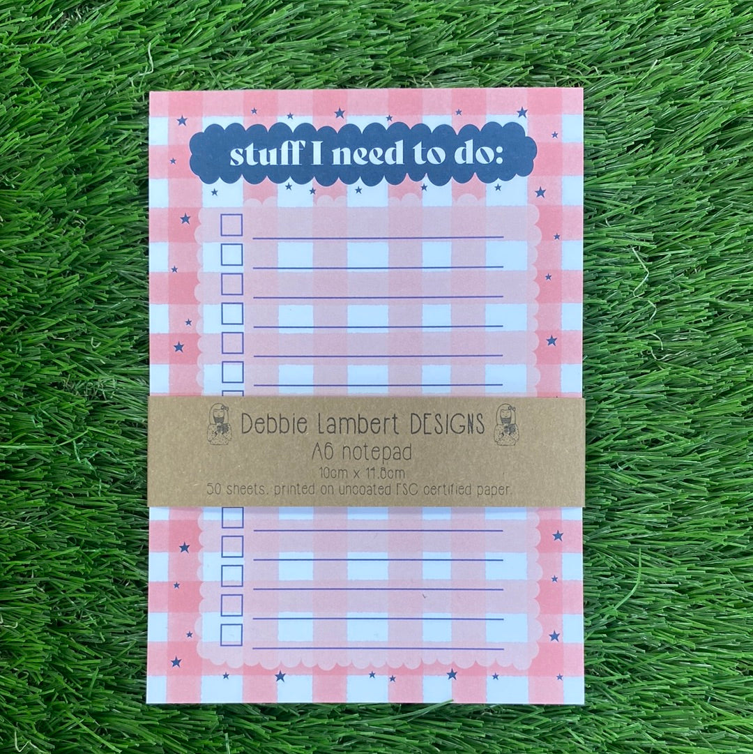 Debbie Lambert Designs A6 Notepad