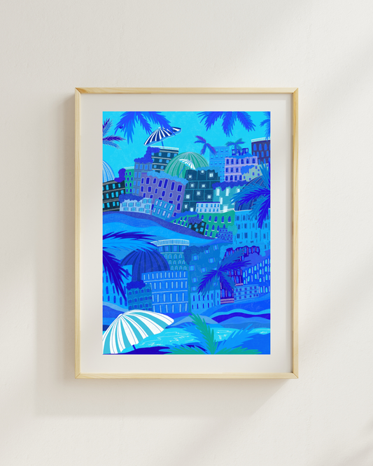 Shades of Bleu A4 Print by March & Butler