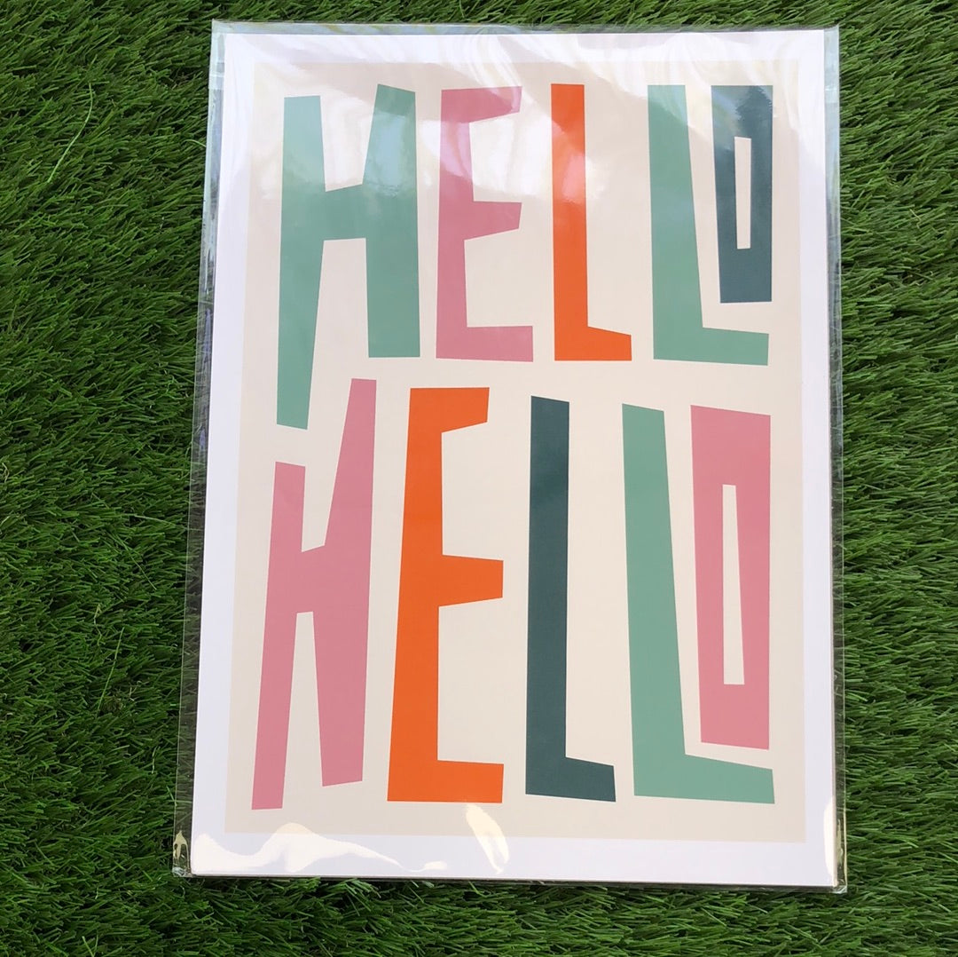 Natalie Cass Art A4 Print - Hello Hello