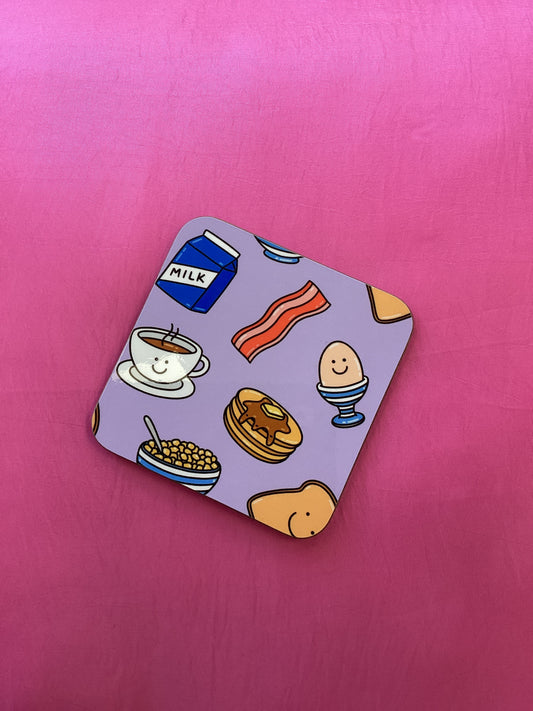 Breakfast coaster - purple by Ivory Dusk