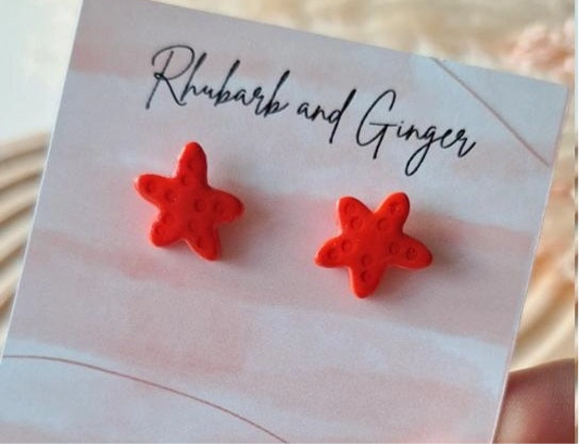 Starfish Studs Earrings by Rhubarb & Ginger