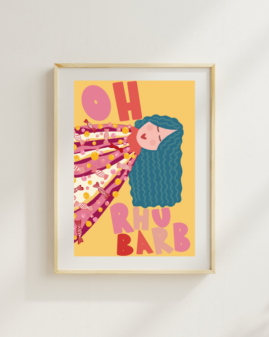 Oh Rhubarb A4 Print by March & Butler