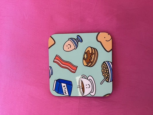 Breakfast coaster - green by Ivory Dusk