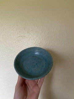 Flat blue bowl by Chynhale Ceramics