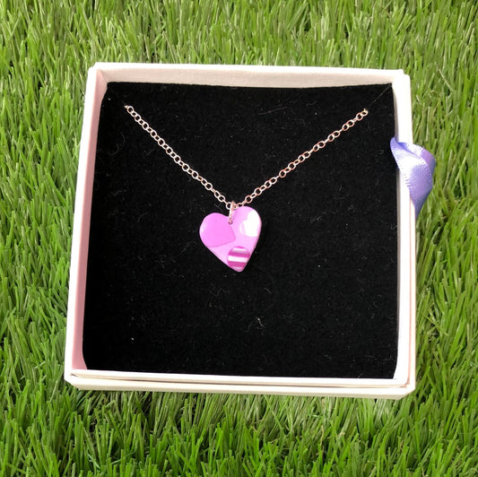 Abby’s Art Atelier Purple Heart Necklace