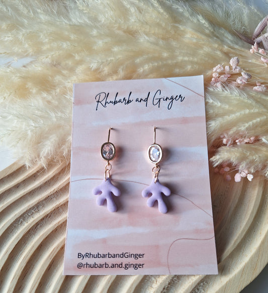Glamorous Coral Earrings by Rhubarb & Ginger