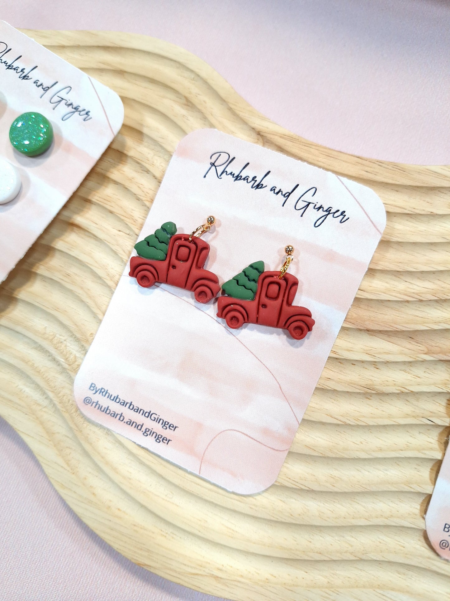 Christmas Dangle Earrings by Rhubarb and Ginger