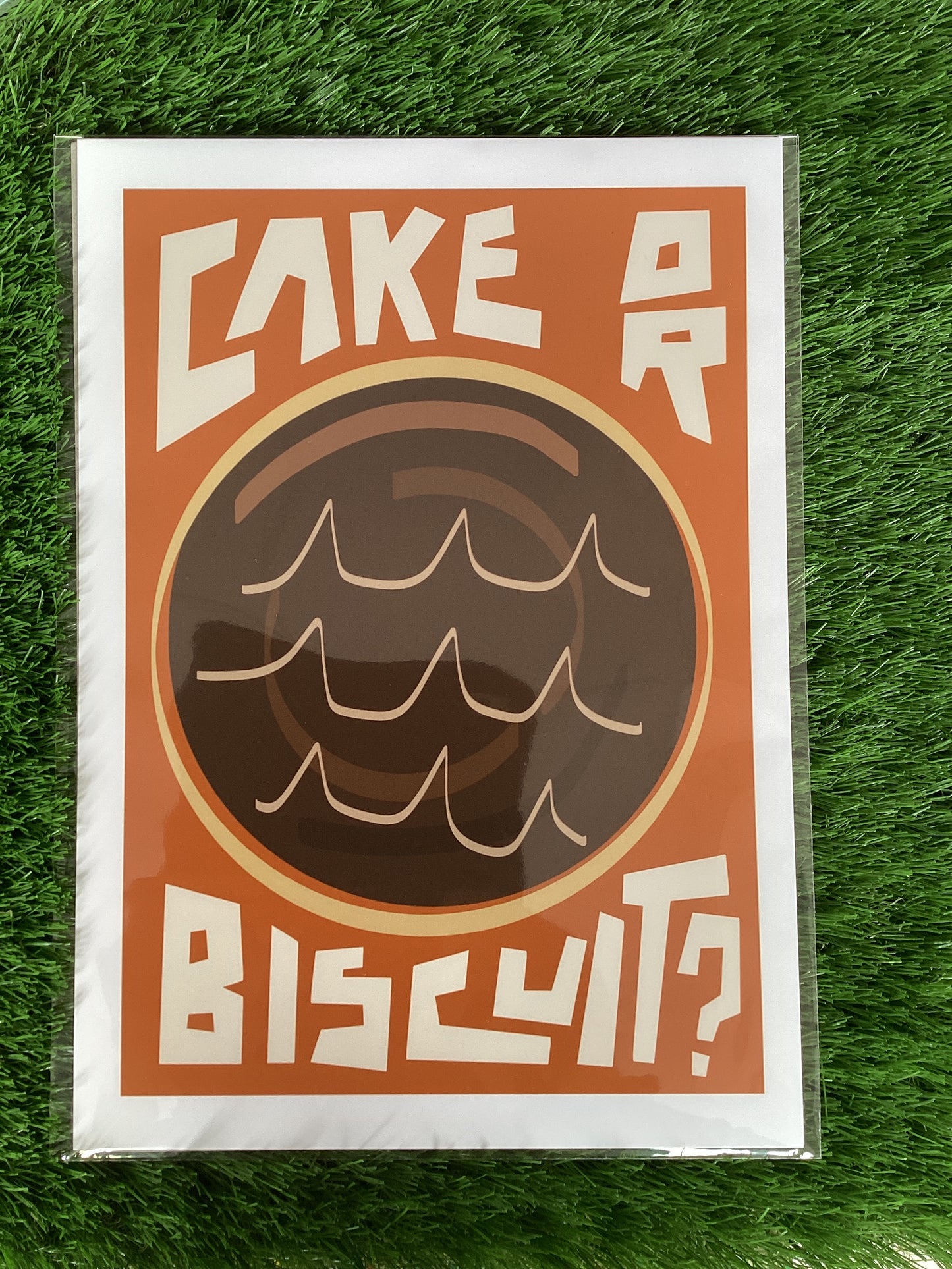 Natalie Cass Art A4 Print - Cake or Biscuit?