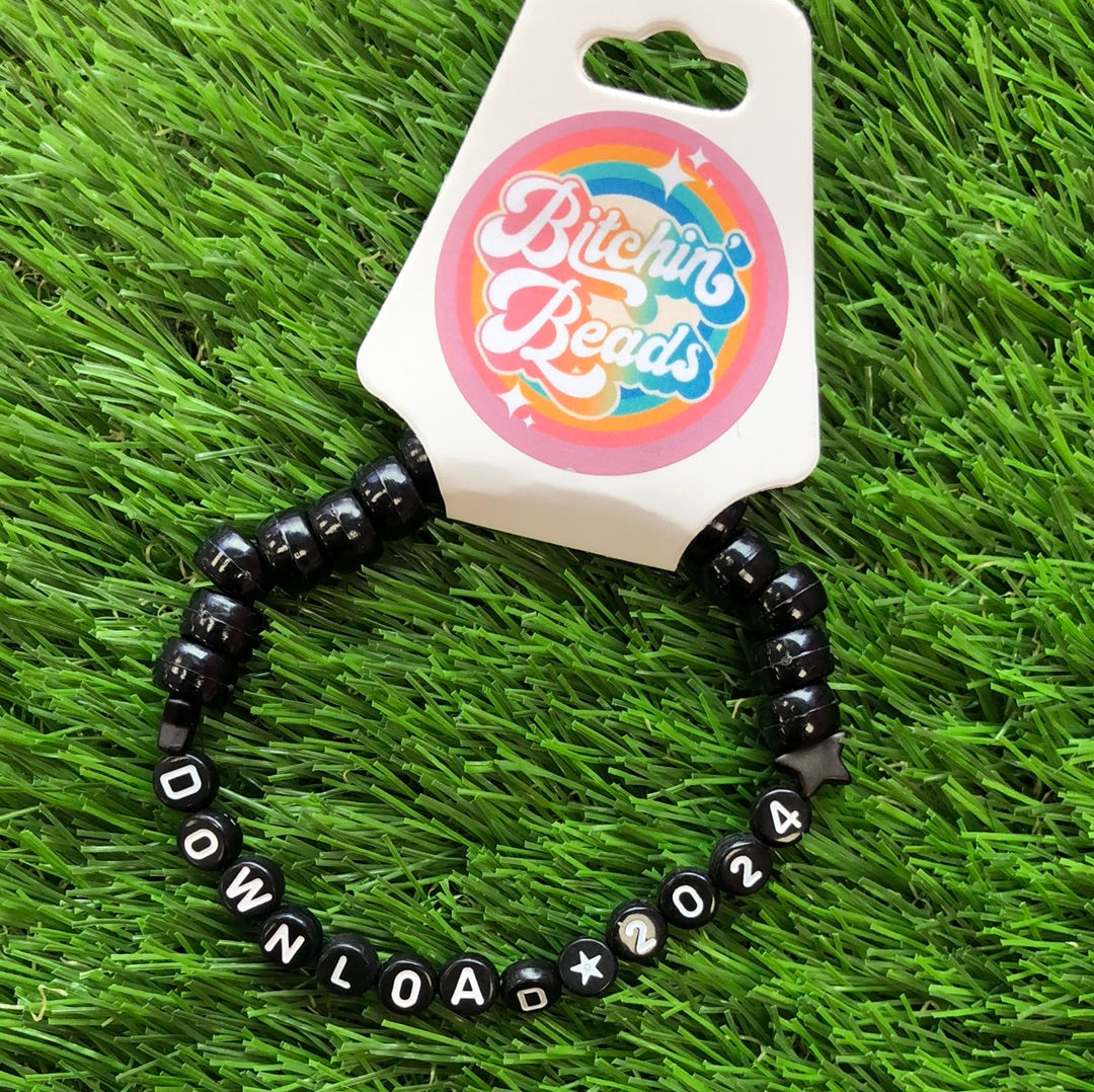 Bitchin Beads Black Bracelets