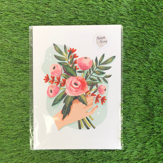 Anna Cheng A5 Print - Posy of Flowers