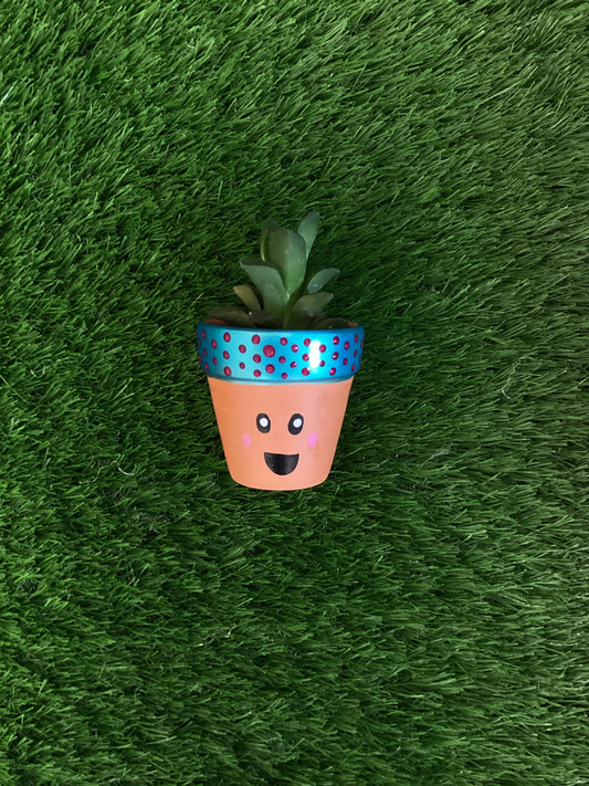 Extra Small Face Plant Pot, Blue by Itsy Bit Potty