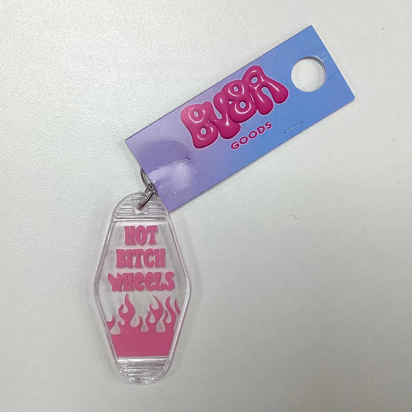 Buba Goods Motel Keychain - Hot Bitch Wheels