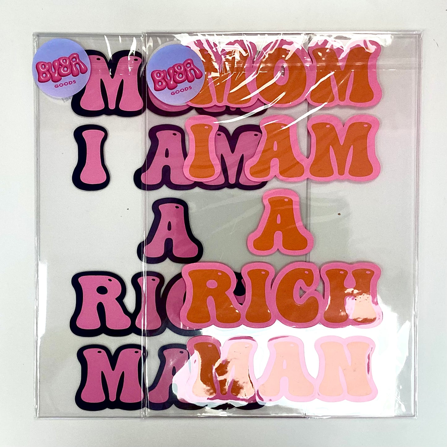 Buba Goods A4 Acrylic Plaque- Mom I Am A Rich Man