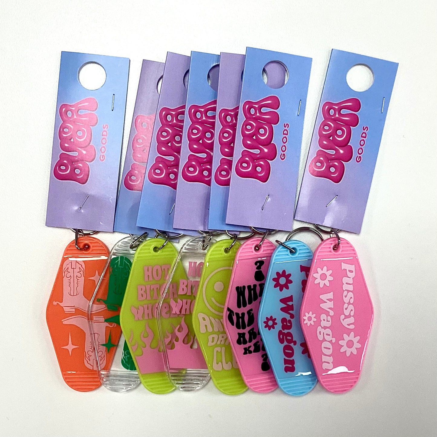 Buba Goods Motel Keychain - Hot Bitch Wheels