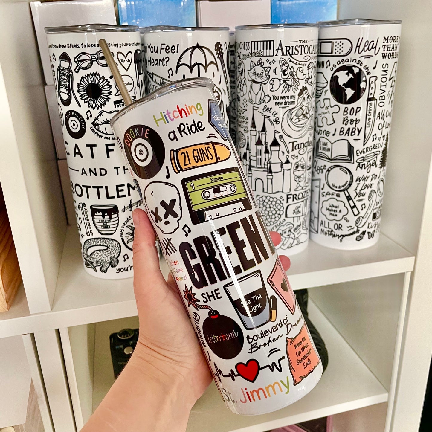 Tumbler bottles by Destiny May Design