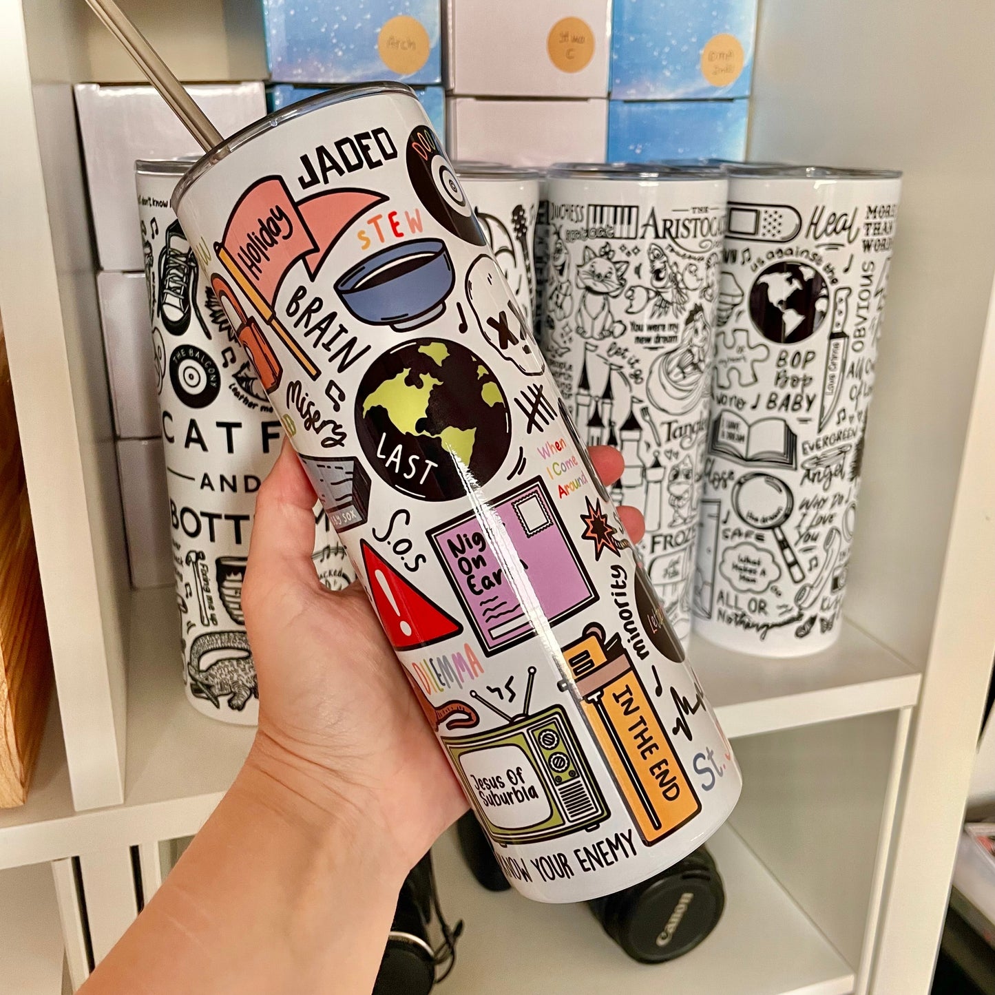 Tumbler bottles by Destiny May Design
