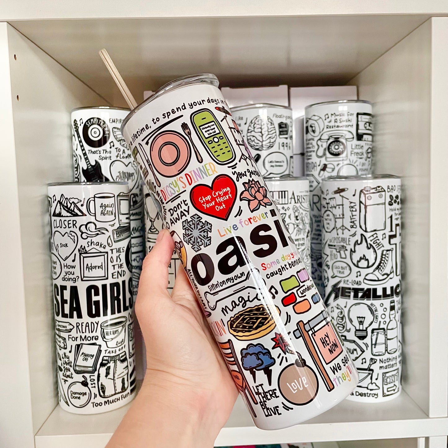 Tumbler bottles by Destiny May Design