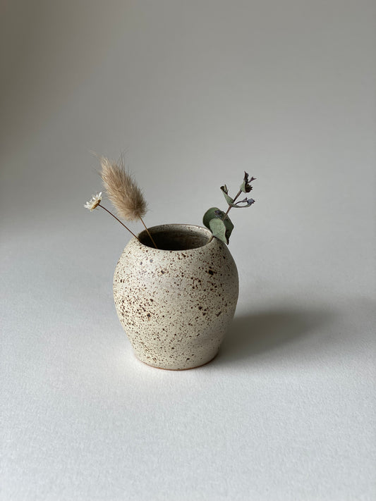 Speckled Sandstone Mini Bud Vase - by Ceramics in the Annexe