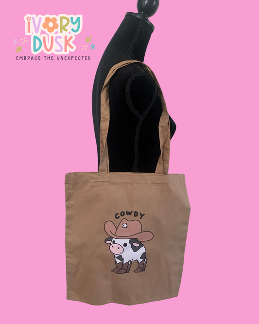 Cowdy tote bag by Ivory Dusk