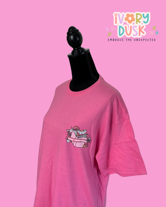 Shhh I’m reading t-shirt by Ivory Dusk