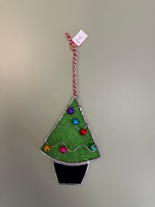 Christmas jingle tree (purple) by Sarah Wales Glass