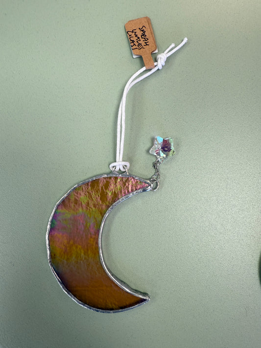 Moon (orange) by Sarah Wales Glass