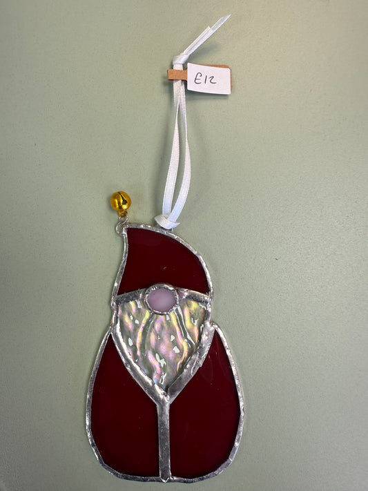 Santa gonks (red) by Sarah Wales Glass