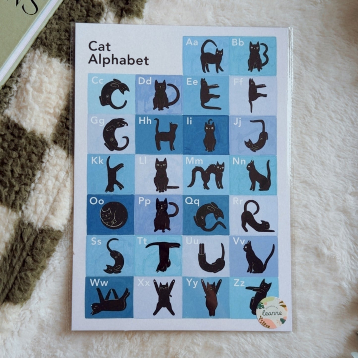 Cat Alphabet 5x7 inch Print by Designed by Leanne