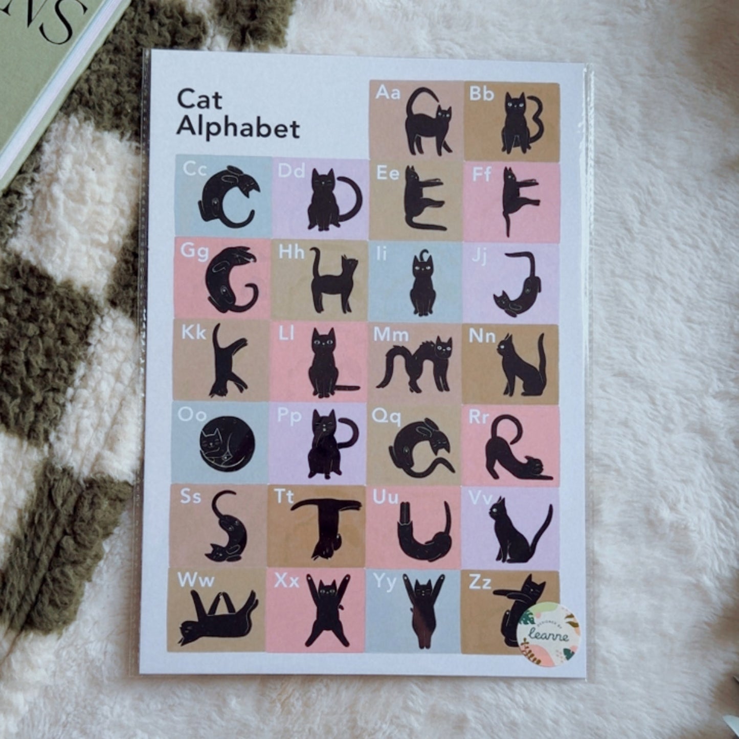 Cat Alphabet 5x7 inch Print by Designed by Leanne