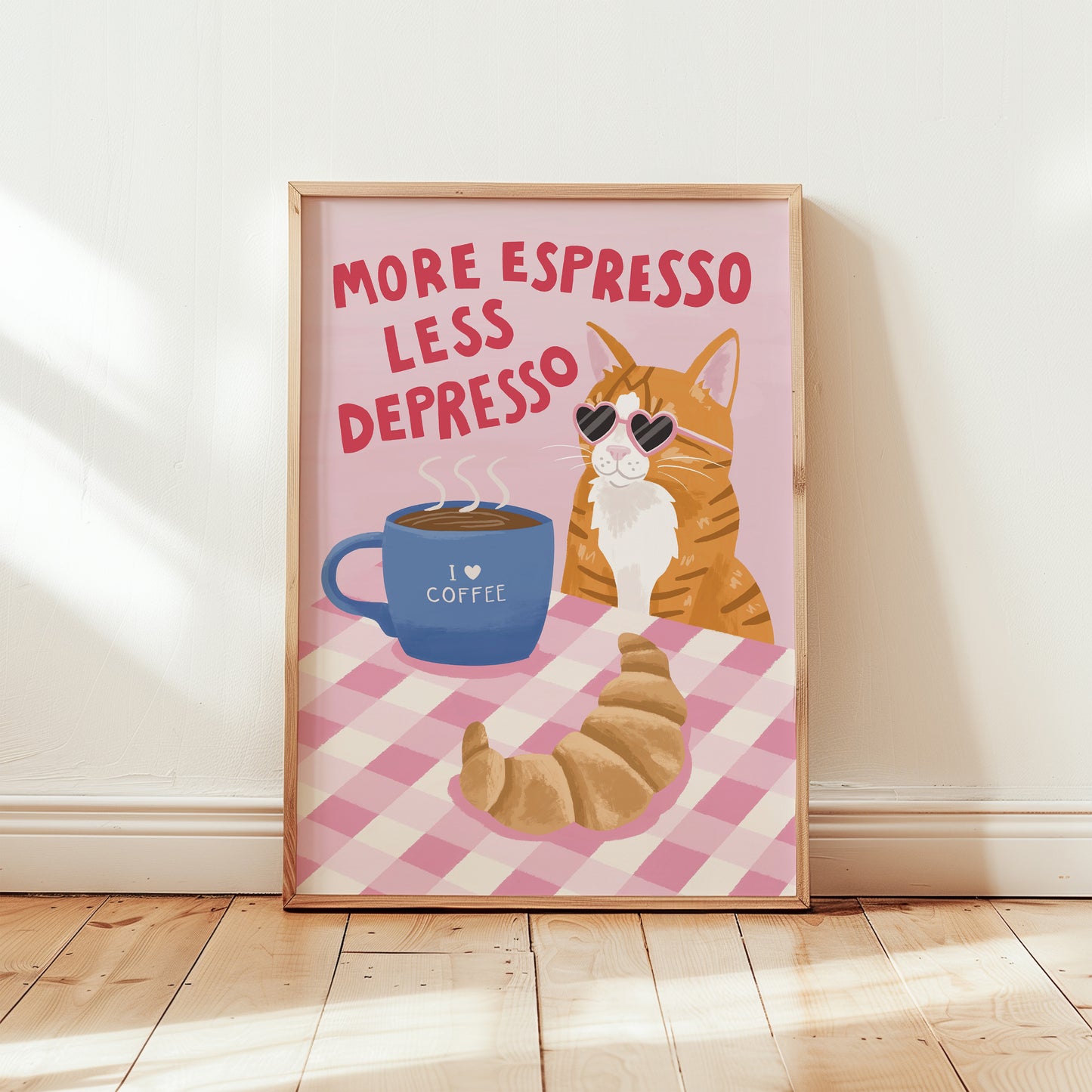 More Espresso Less Depresso 5x7 inch Print by Designed by Leanne