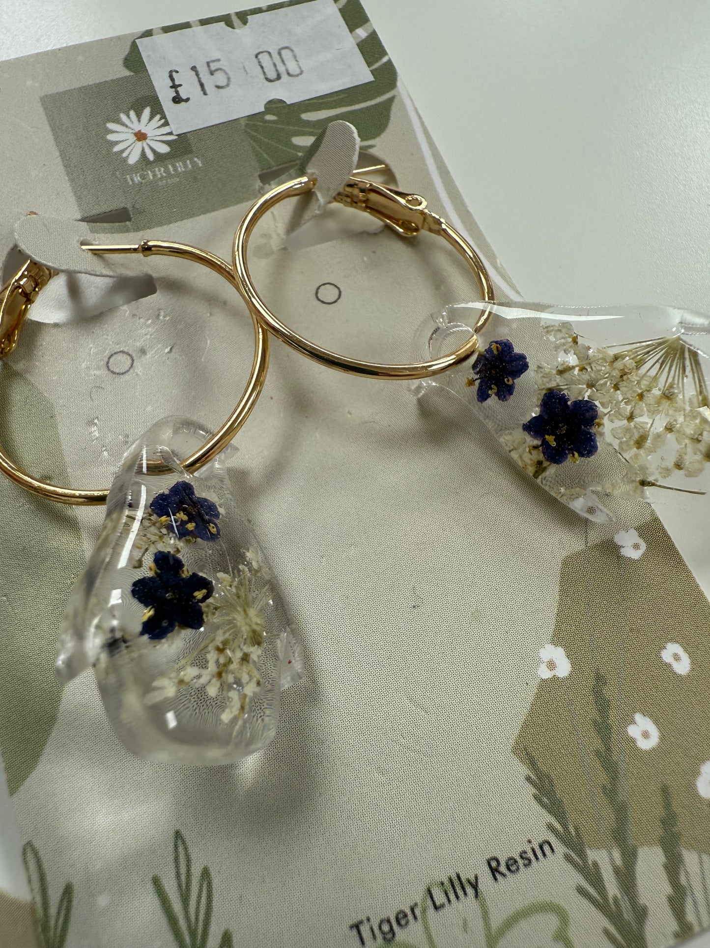 Penguin Hoop Earrings by Tiger Lilly Resin