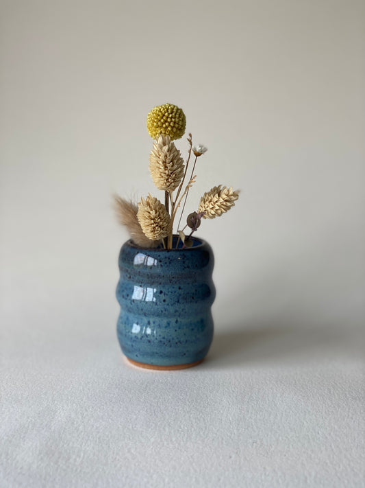 Blue Ember Mini Bud Vase - by Ceramics in the Annexe