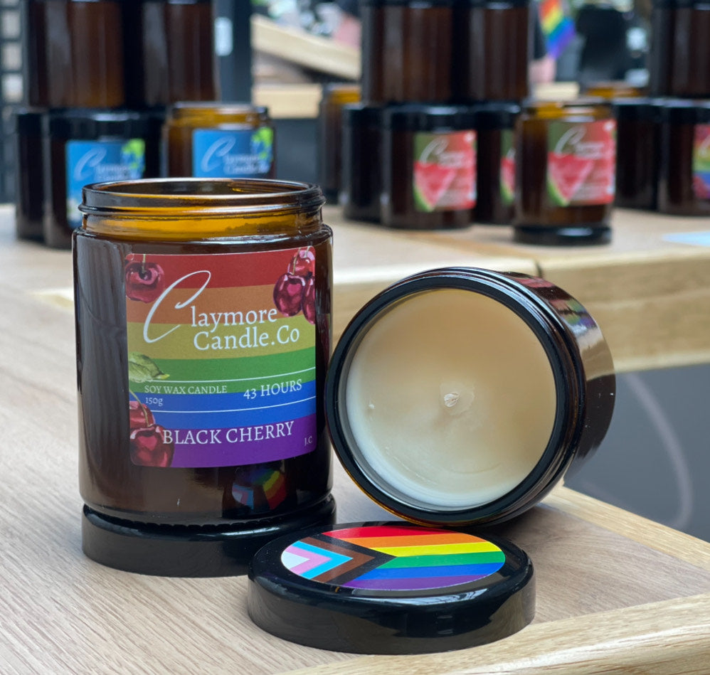 Black Cherry Candle by Claymore Candle. Co