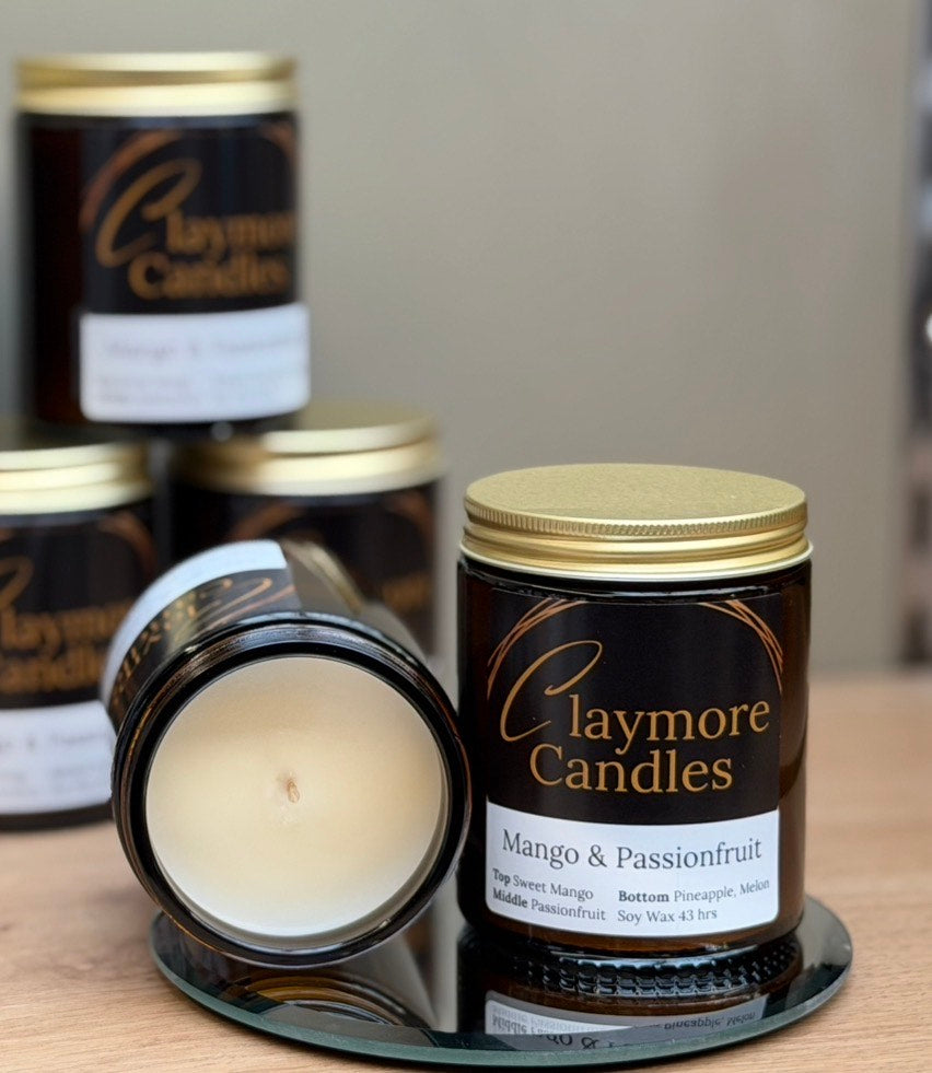 Mango & Passionfruit Candle by Claymore Candle. Co