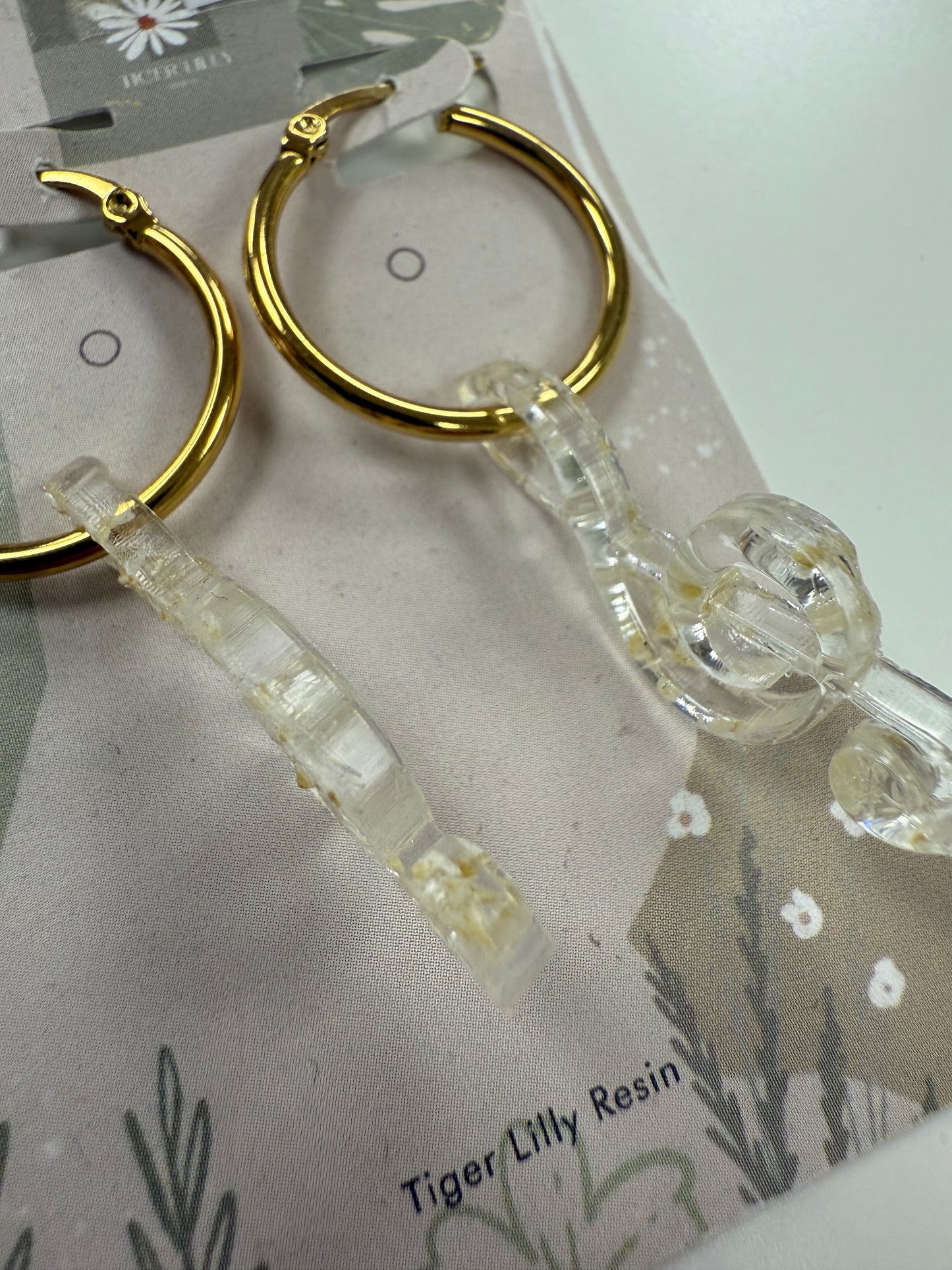 Music Note Hoop Earrings by Tiger Lilly Resin