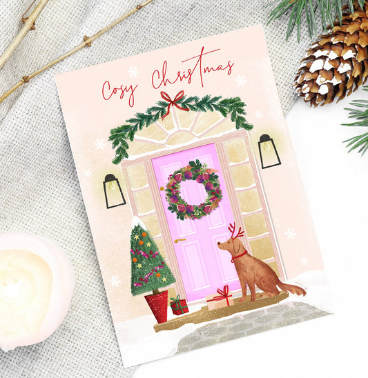 Christmas Dog Card by Anna Cheng